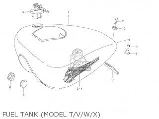 FUEL TANK (MODEL T/V/W/X) - LS650P SAVAGE 1996 (T) USA (E03)