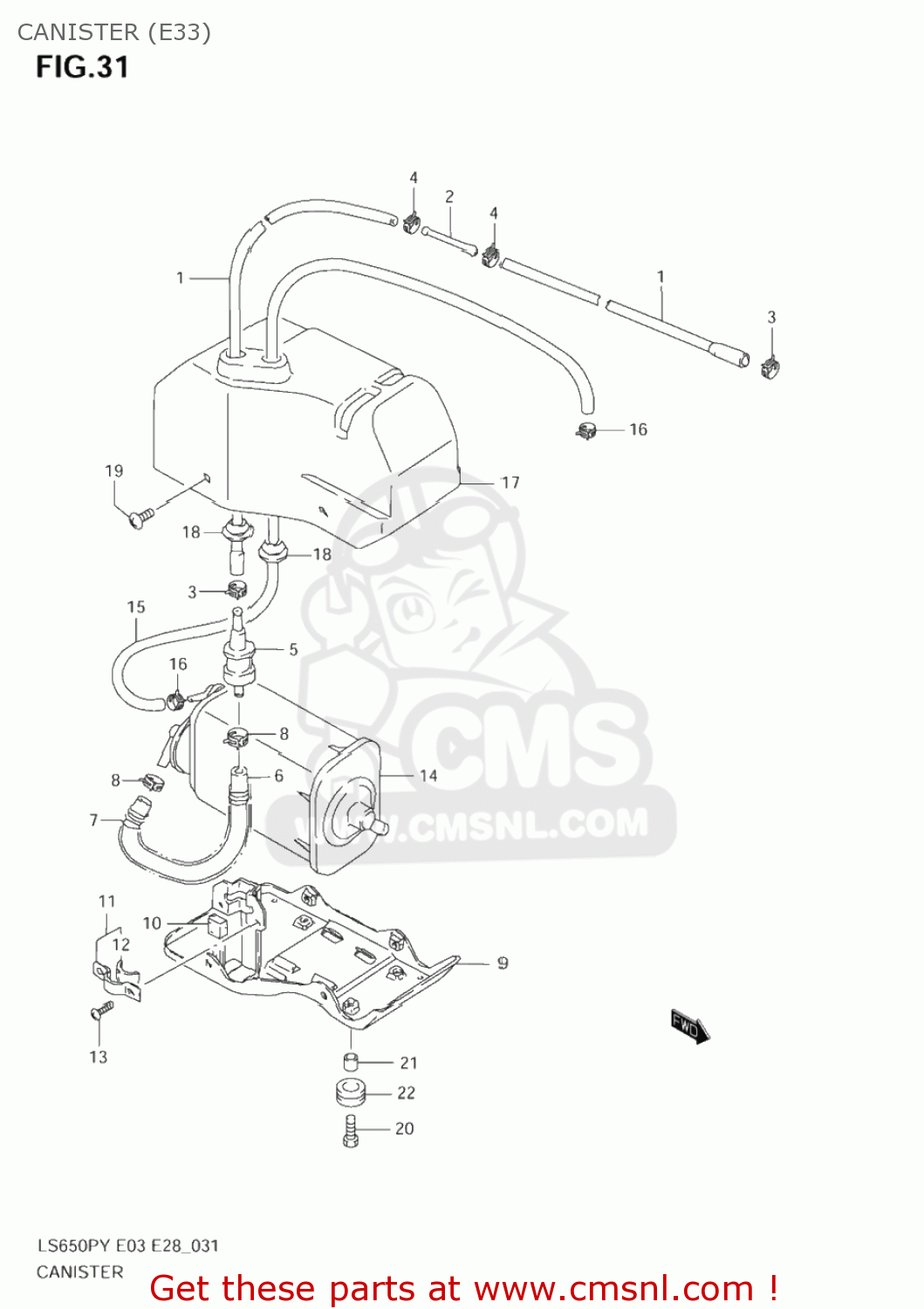 CANISTER (E33) LS650P SAVAGE 1997 (V) USA (E03)