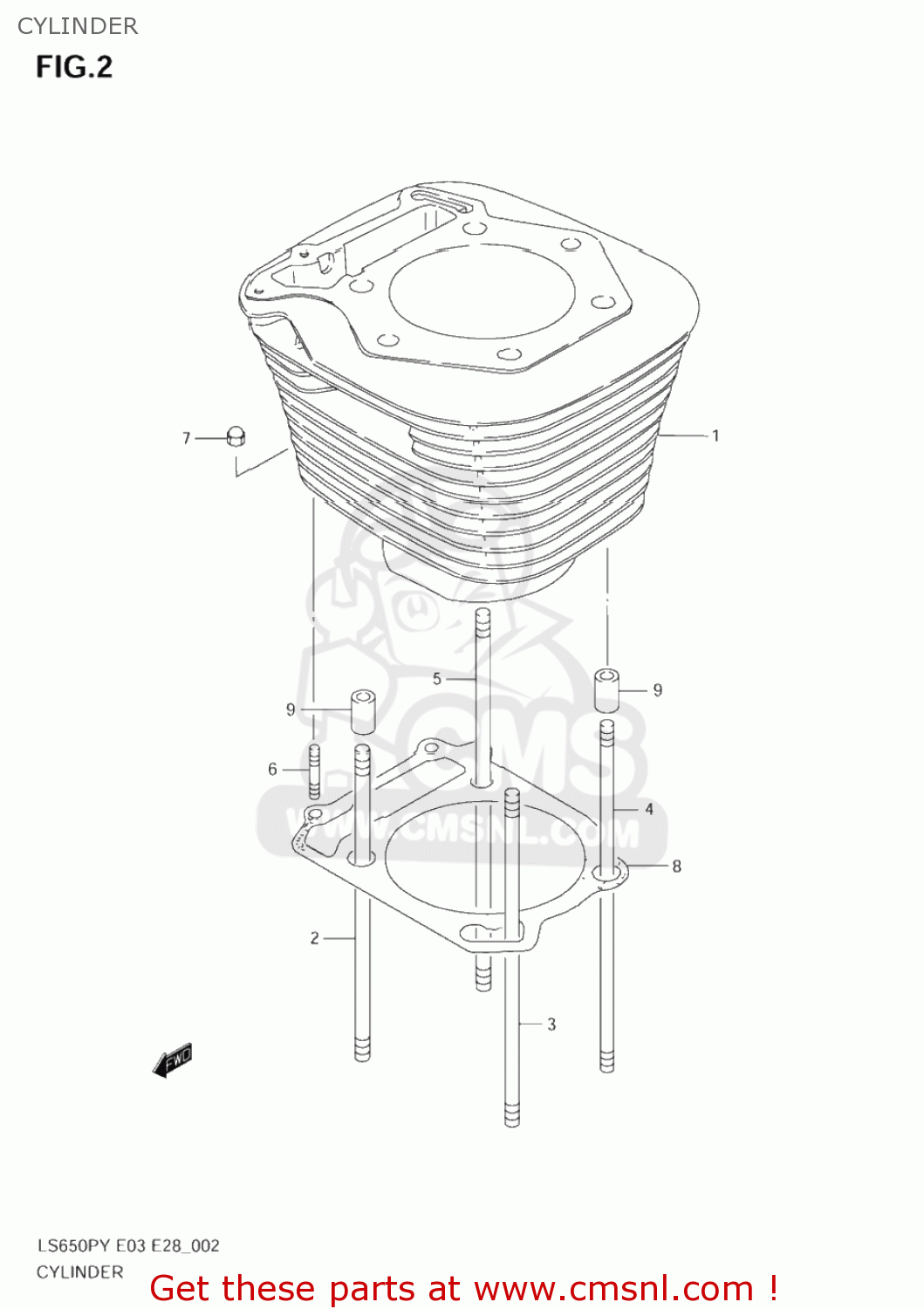 CYLINDER LS650P SAVAGE 1997 (V) USA (E03)