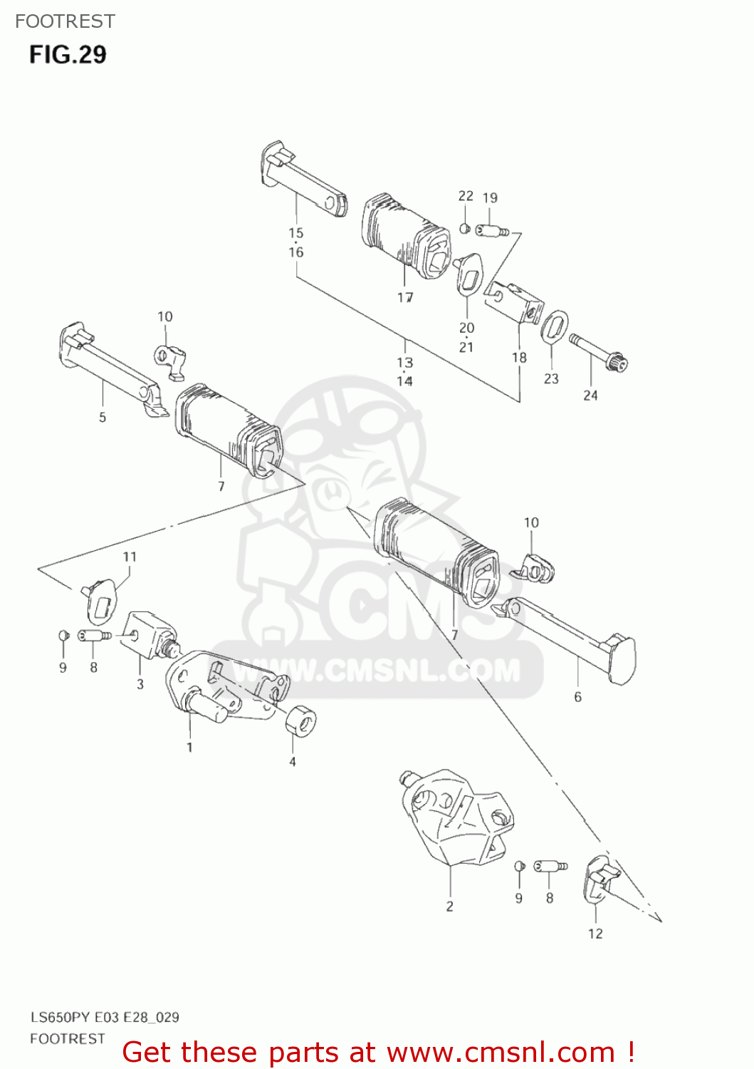 FOOTREST LS650P SAVAGE 1997 (V) USA (E03)