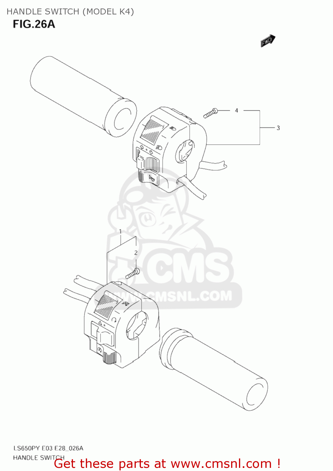 HANDLE SWITCH (MODEL K4) LS650P SAVAGE 1997 (V) USA (E03)