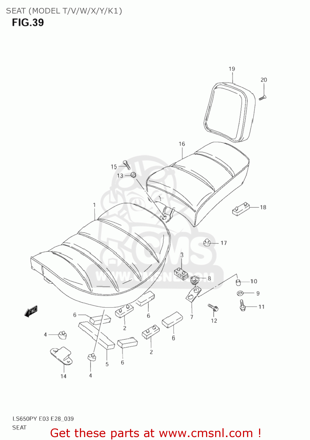 SEAT (MODEL T/V/W/X/Y/K1) LS650P SAVAGE 1997 (V) USA (E03)