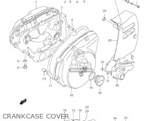 CRANKCASE COVER - LS650P SAVAGE 1997 (V) USA (E03)