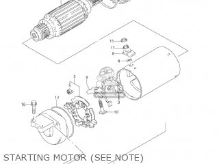 STARTING MOTOR (SEE NOTE) - LS650P SAVAGE 1997 (V) USA (E03)