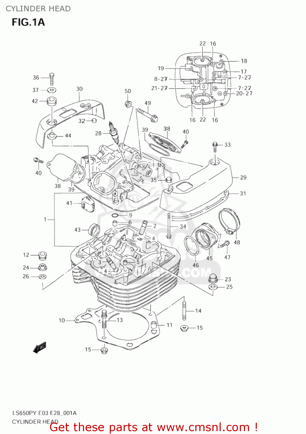 CYLINDER HEAD LS650P SAVAGE 1998 (W) USA (E03)