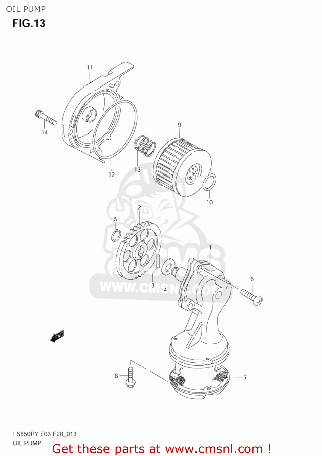 OIL PUMP LS650P SAVAGE 1998 (W) USA (E03)