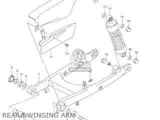 REAR SWINGING ARM - LS650P SAVAGE 1998 (W) USA (E03)