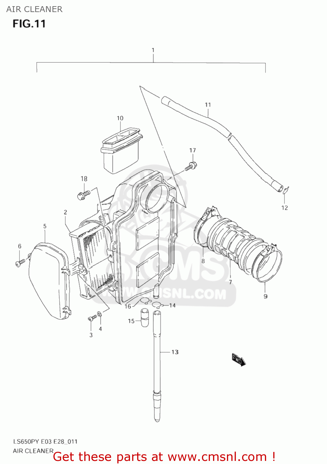 AIR CLEANER LS650P SAVAGE 1999 (X) USA (E03)