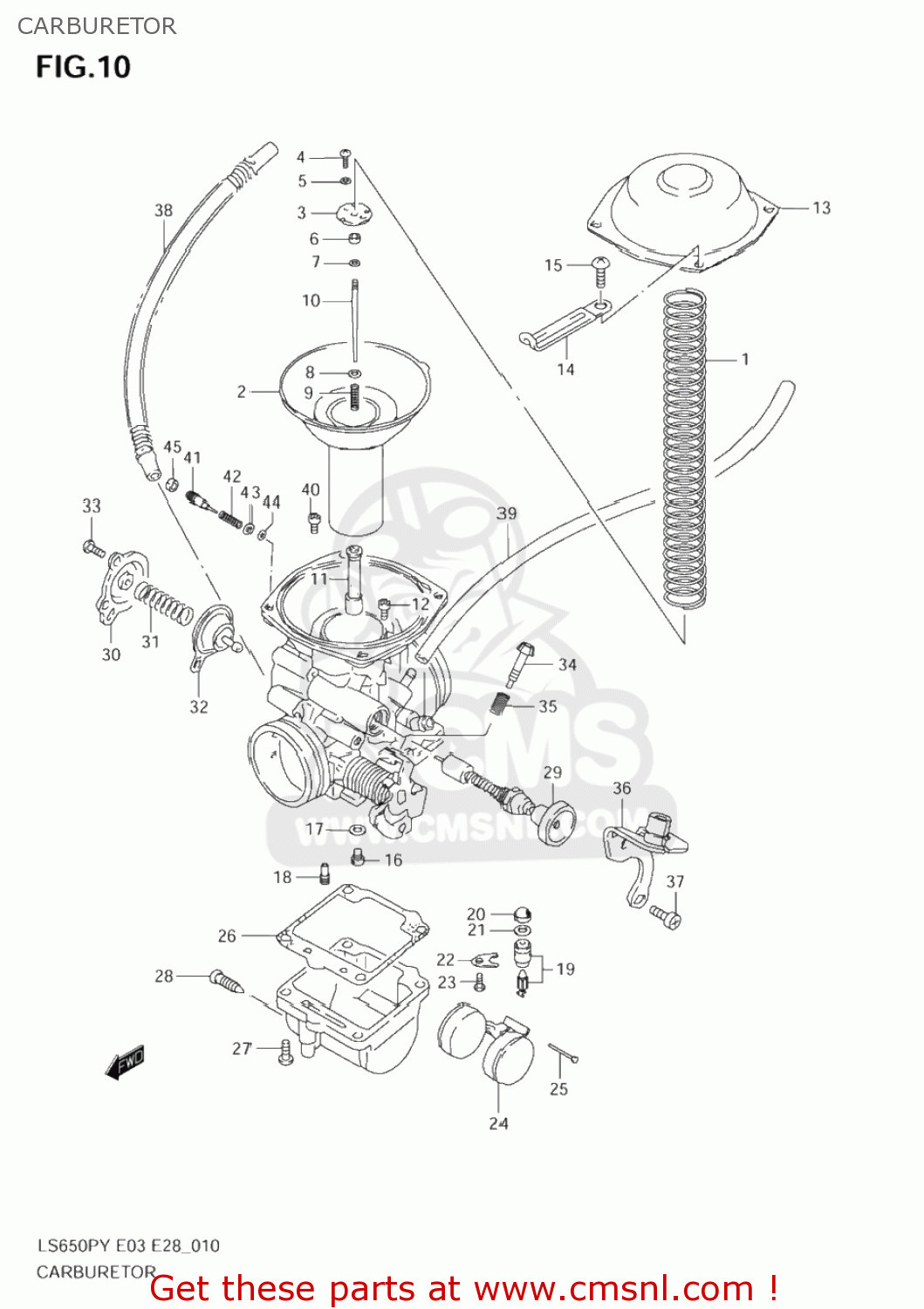 CARBURETOR LS650P SAVAGE 1999 (X) USA (E03)