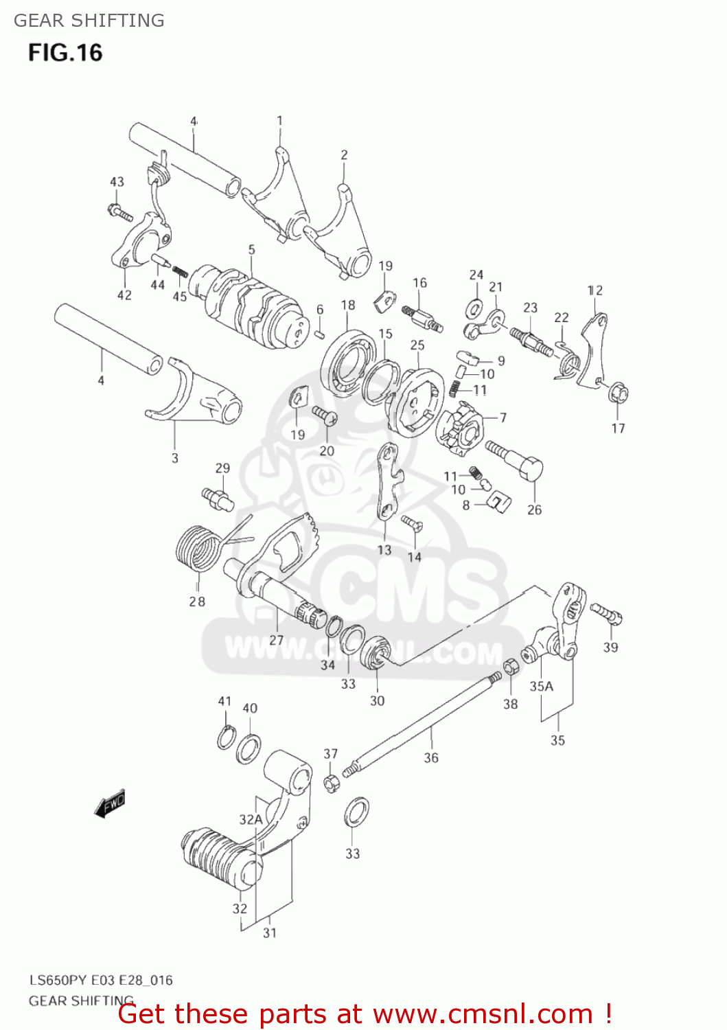 GEAR SHIFTING LS650P SAVAGE 1999 (X) USA (E03)