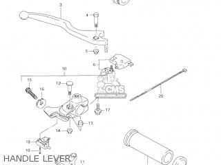 HANDLE LEVER - LS650P SAVAGE 2000 (Y) USA (E03)