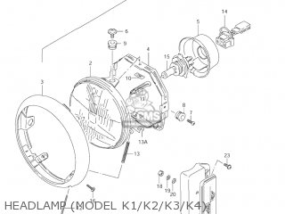 HEADLAMP (MODEL K1/K2/K3/K4) - LS650P SAVAGE 2000 (Y) USA (E03)