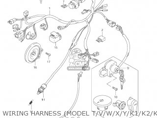 WIRING HARNESS (MODEL T/V/W/X/Y/K1/K2/K3) - LS650P SAVAGE 2000 (Y) USA (E03)