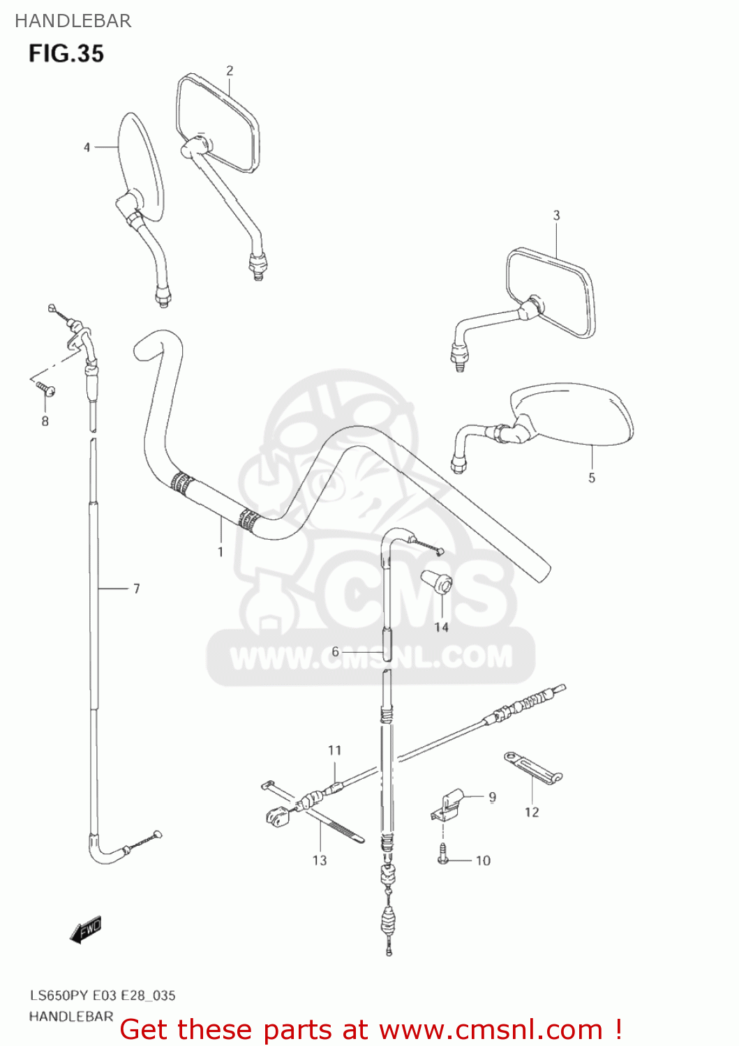 HANDLEBAR LS650P SAVAGE 2003 (L3) USA (E03)