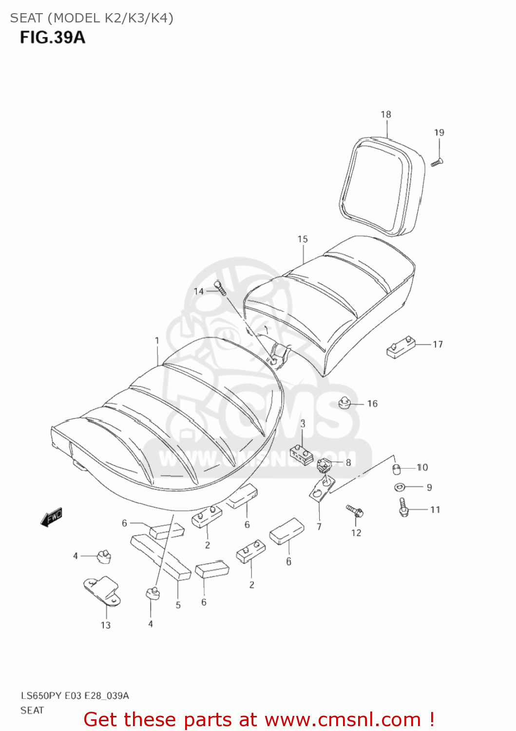 SEAT (MODEL K2/K3/K4) LS650P SAVAGE 2003 (L3) USA (E03)