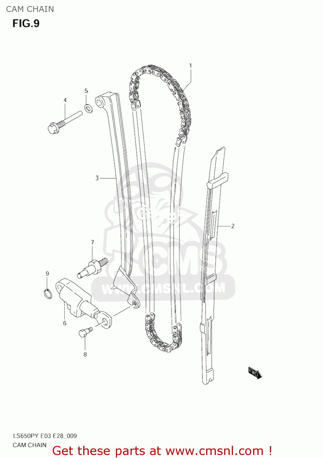 CAM CHAIN LS650P SAVAGE 2004 (L4) USA (E03)