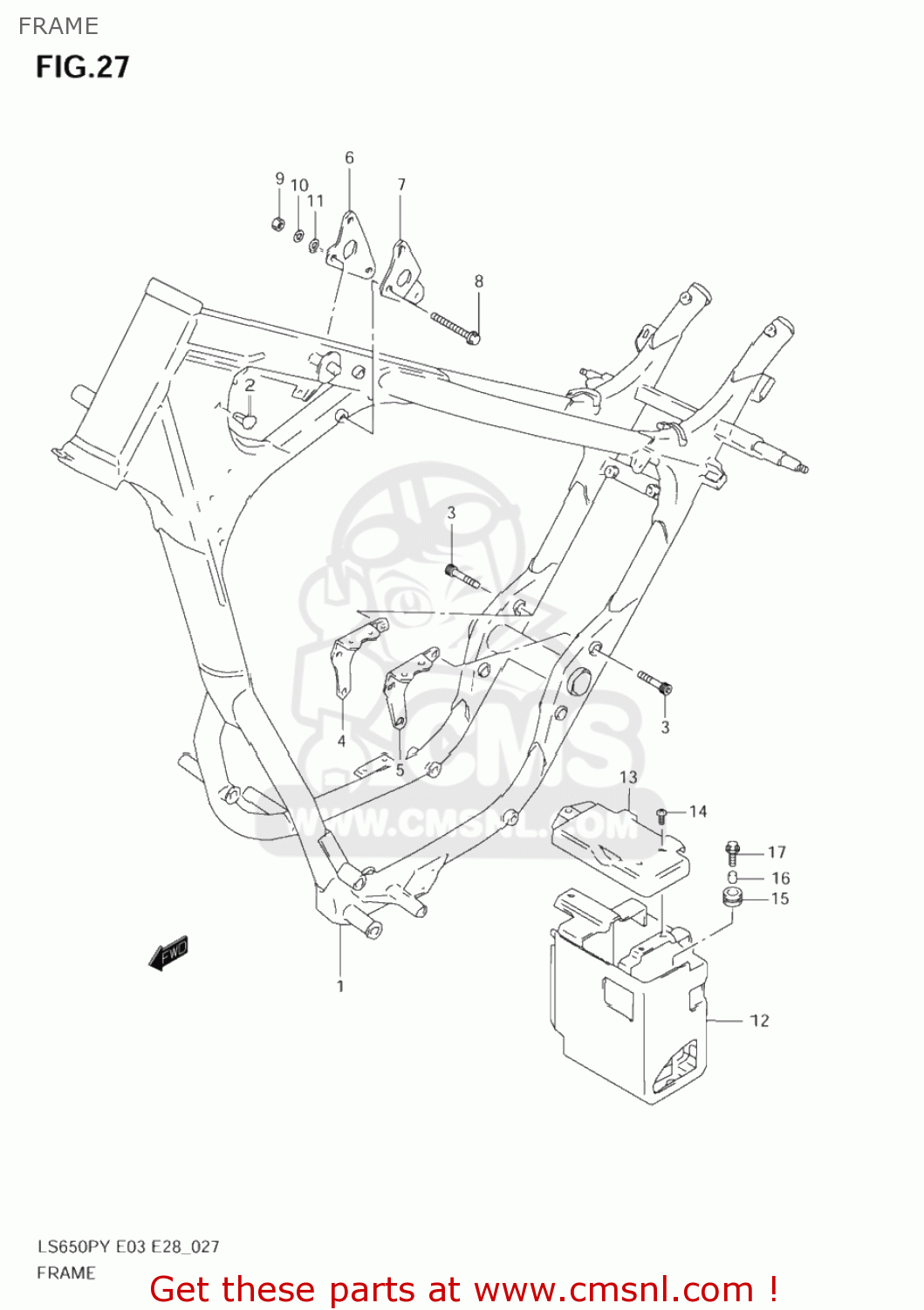 FRAME LS650P SAVAGE 2004 (L4) USA (E03)