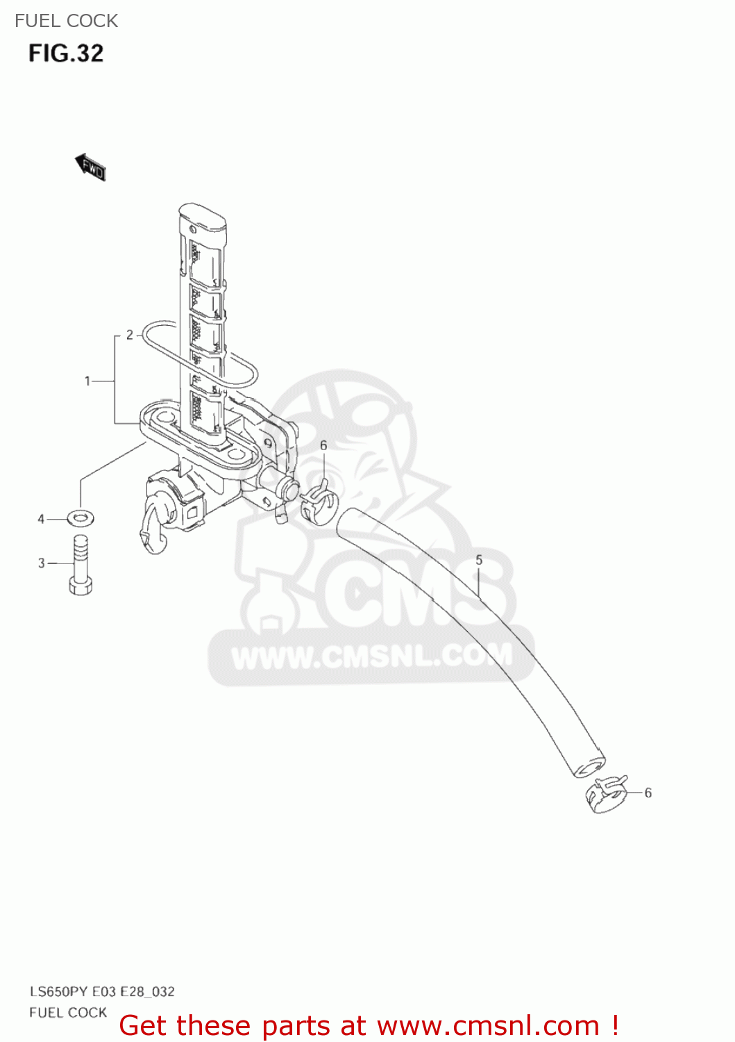 FUEL COCK LS650P SAVAGE 2004 (L4) USA (E03)