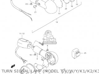TURN SIGNAL LAMP (MODEL T/V/W/Y/K1/K2/K3) - LS650P SAVAGE 2004 (L4) USA (E03)