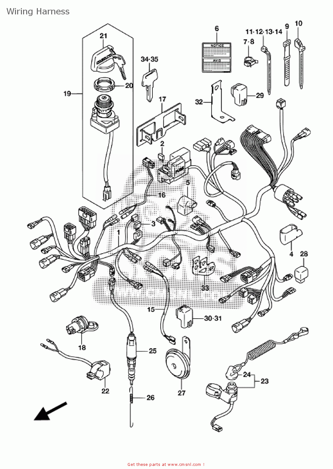 Suzuki LT-A400F KINGQUAD ASi 4X4 2018 Wiring Harness - buy original ...