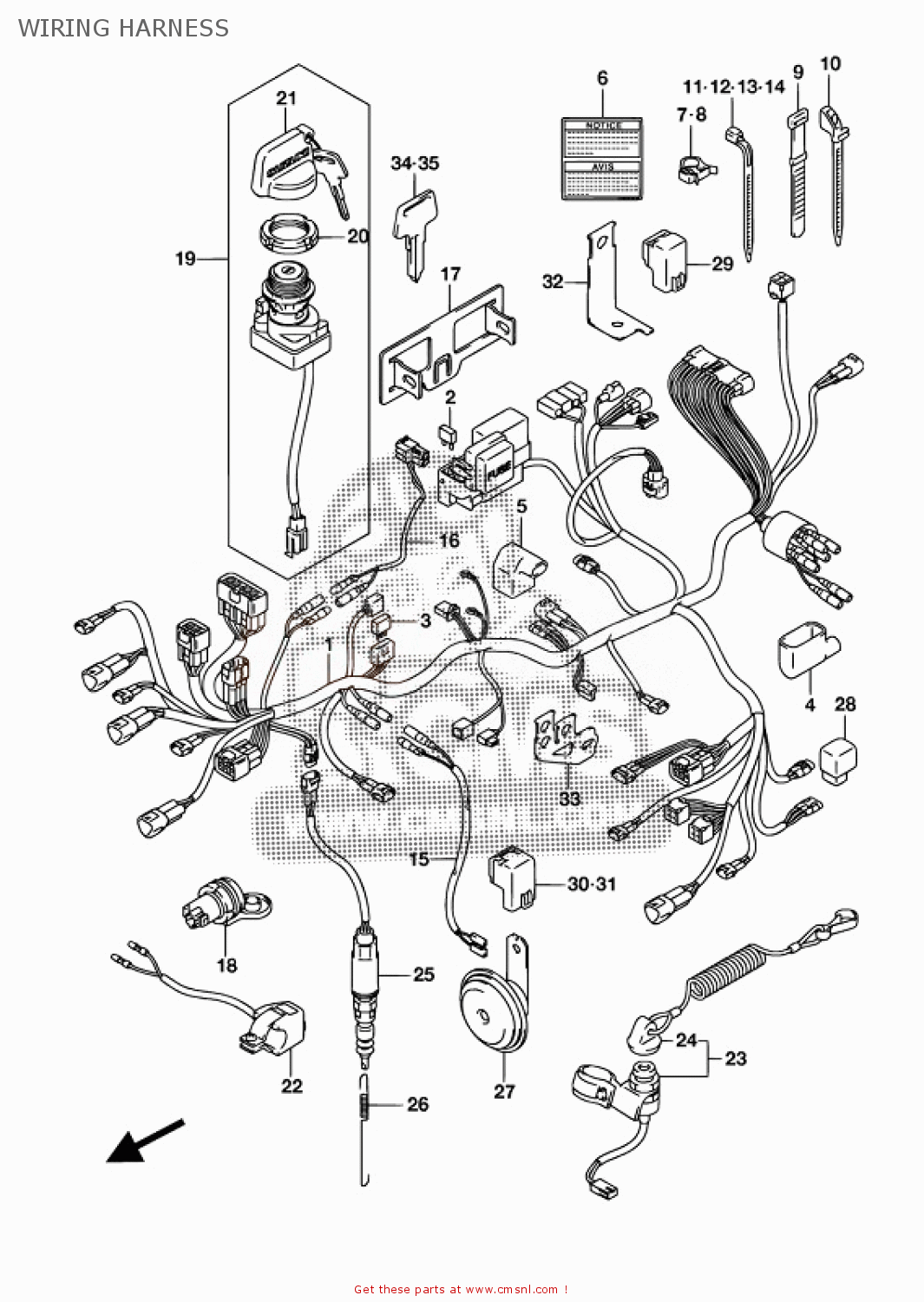 Suzuki LTA400F KINGQUAD ASi 4X4 2019 WIRING HARNESS buy original