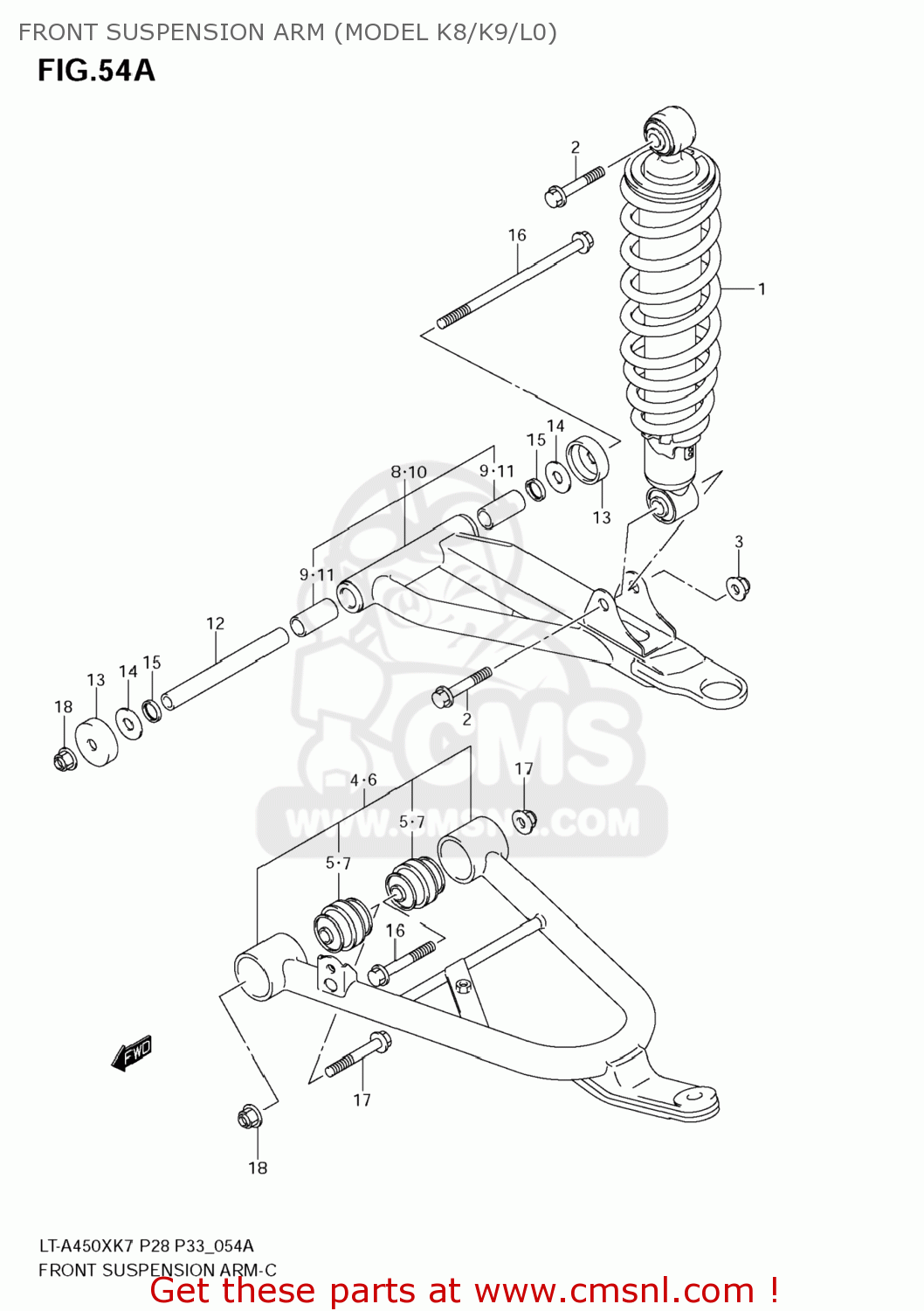 Suzuki LTA450X KING QUAD 2010 (L0) USA (E03) KINGQUAD KINGQUAD FRONT