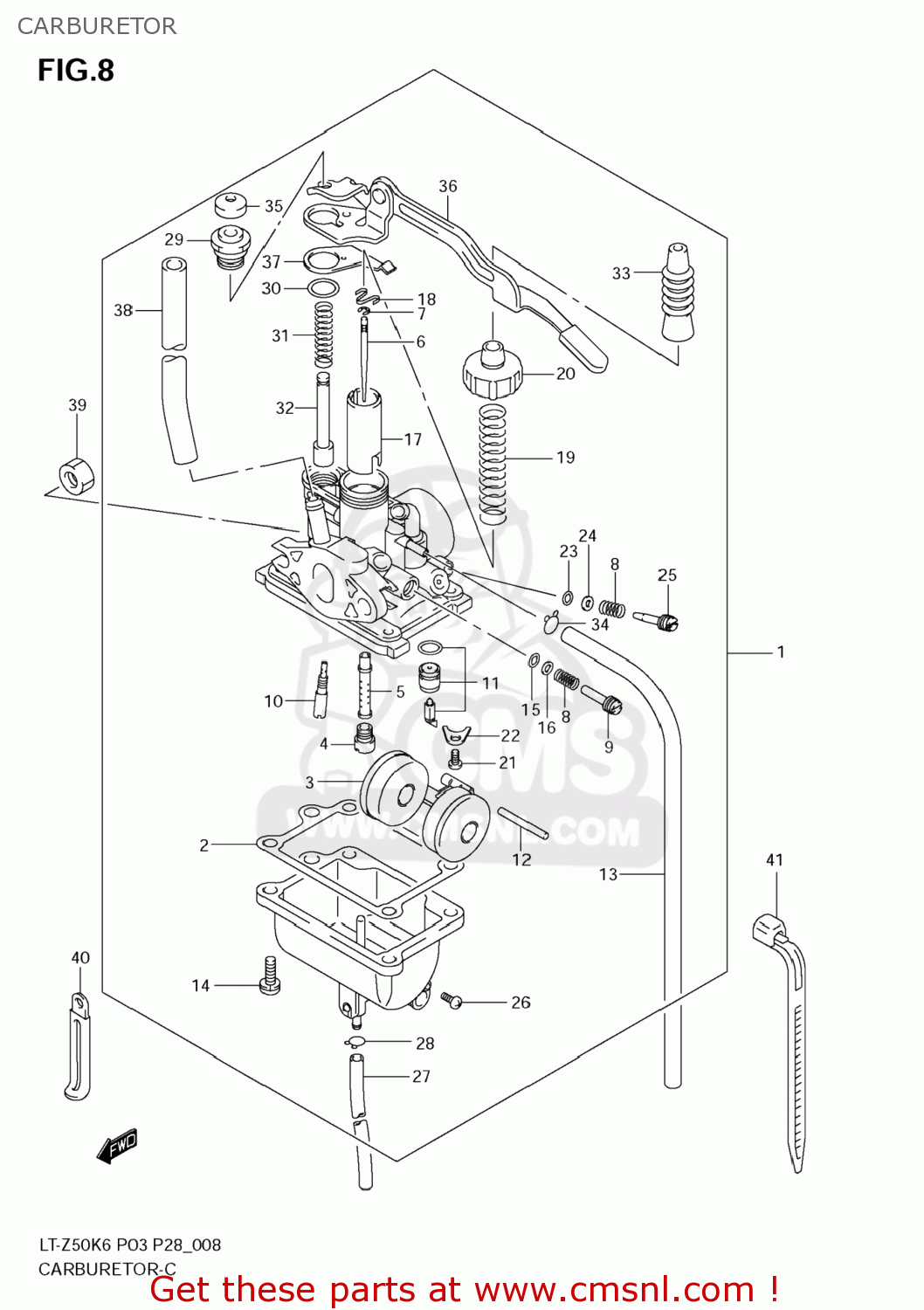 Suzuki LTZ50 QUAD SPORT 2007 (K7) USA (E03) QUADSPORT QUADSPORT