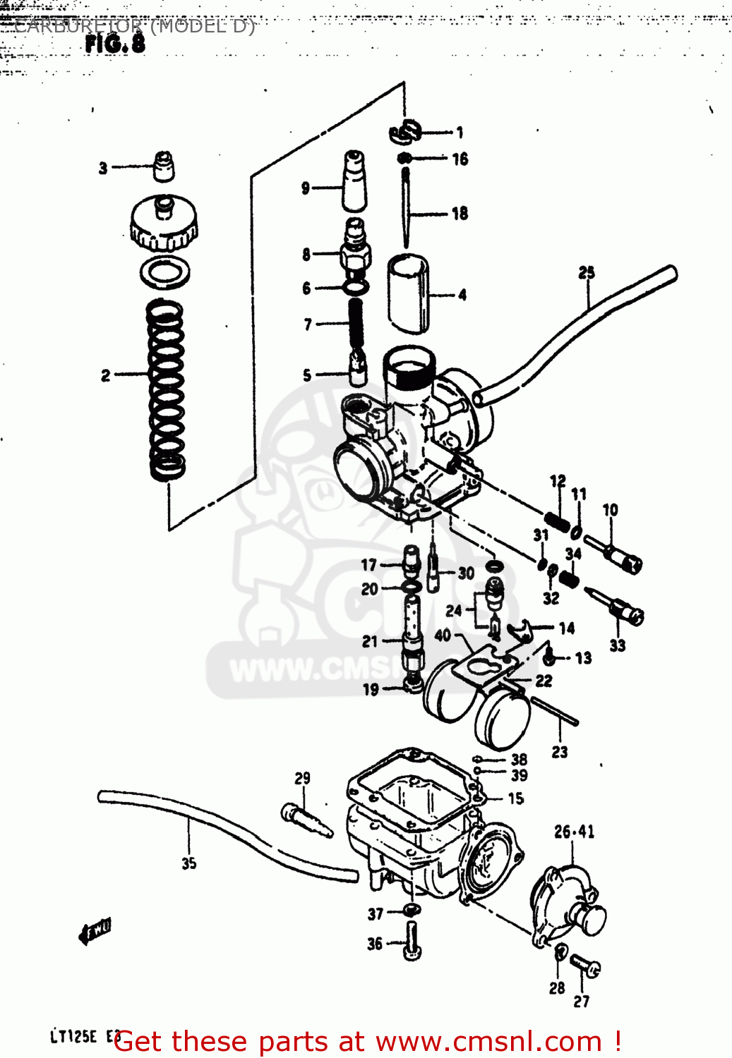 Suzuki LT125 1983 (D) USA (E03) CARBURETOR (MODEL D) - buy original ...