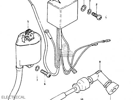 Suzuki LT125 1984 (E) parts lists and schematics