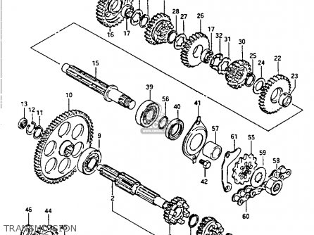 Suzuki LT125 1986 (G) parts lists and schematics