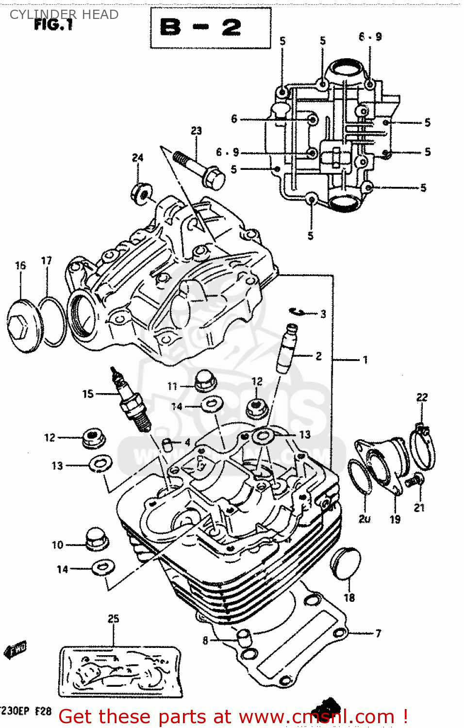 Suzuki LT230E 1987 (H) CYLINDER HEAD - buy original ... harley davidson evo engine diagram 