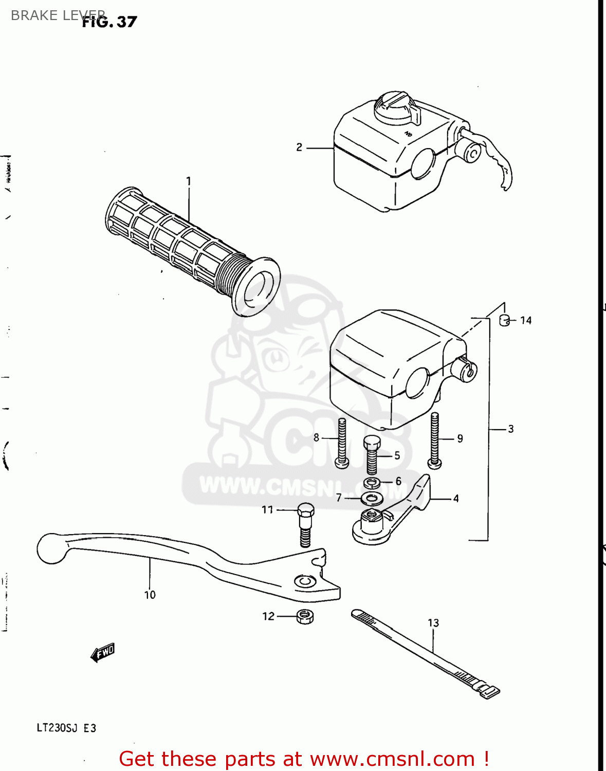 Suzuki LT230S 1985 (F) USA (E03) parts lists and schematics
