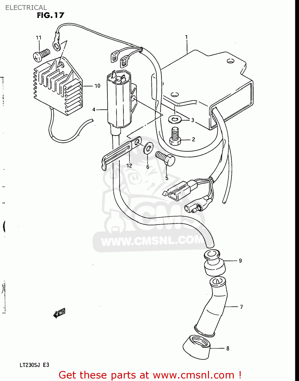 Suzuki LT230S 1985 (F) USA (E03) ELECTRICAL - buy original ELECTRICAL ...