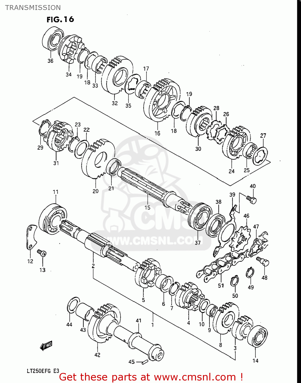 Suzuki LT250EF QUAD RACER 1985 (F) USA (E03) QUADRACER QUADRACER