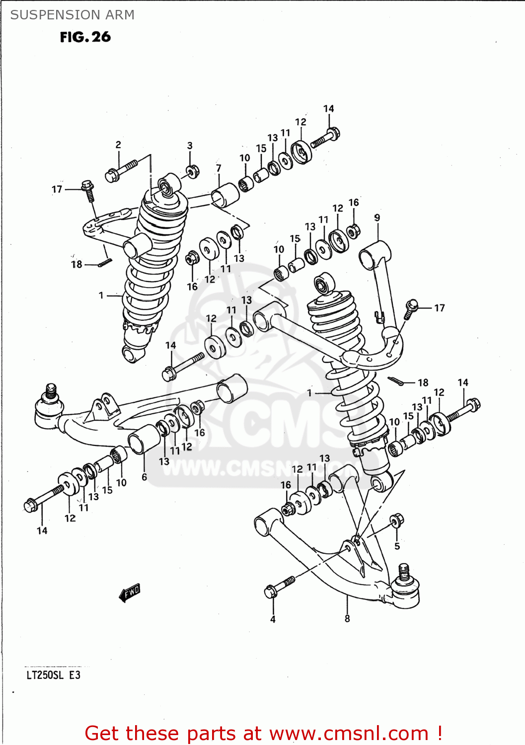 Suzuki LT250S QUAD SPORT 1989 (K) USA (E03) QUADSPORT QUADSPORT