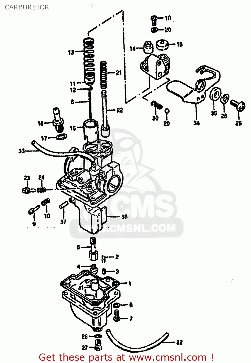 Suzuki LT50 1987 (H) CARBURETOR - buy original CARBURETOR ... suzuki quadrunner fuel line diagram 