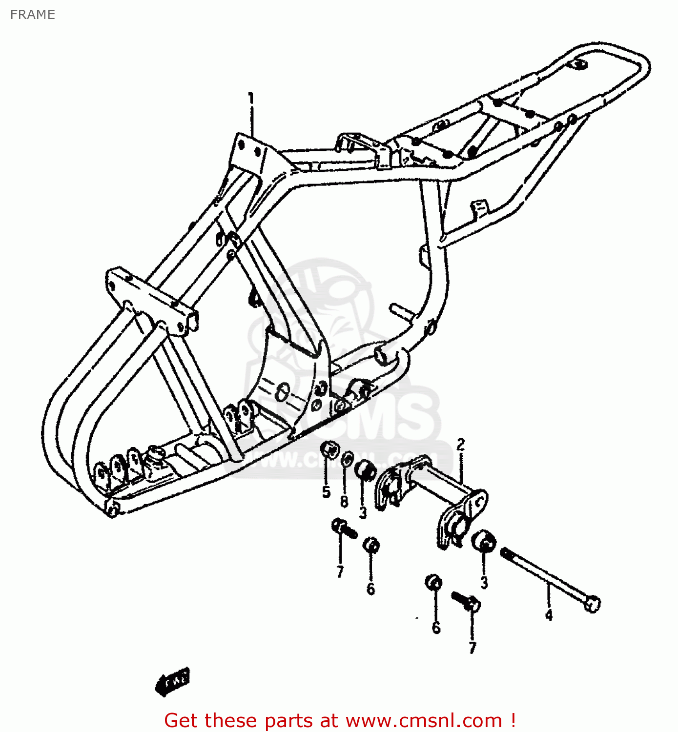 Suzuki LT80 1990 (L) GENERAL UNITED KINGDOM (E01 E02) FRAME - buy ...