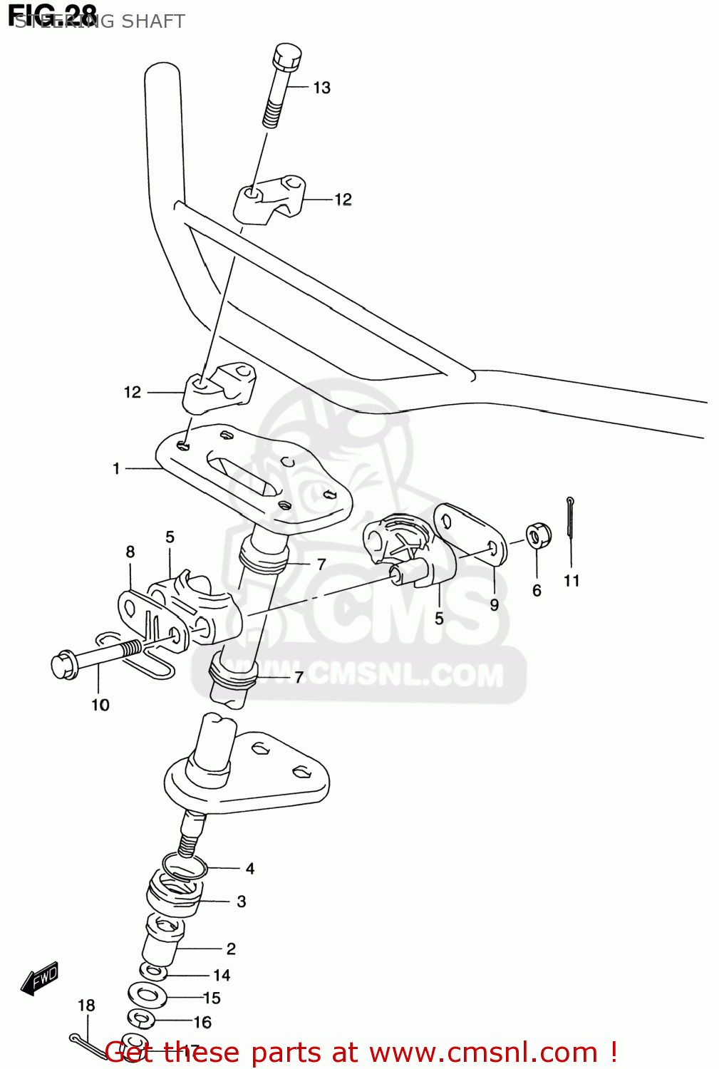 Suzuki LT80 QUAD SPORT 1999 (X) USA (E03) QUADSPORT QUADSPORT STEERING