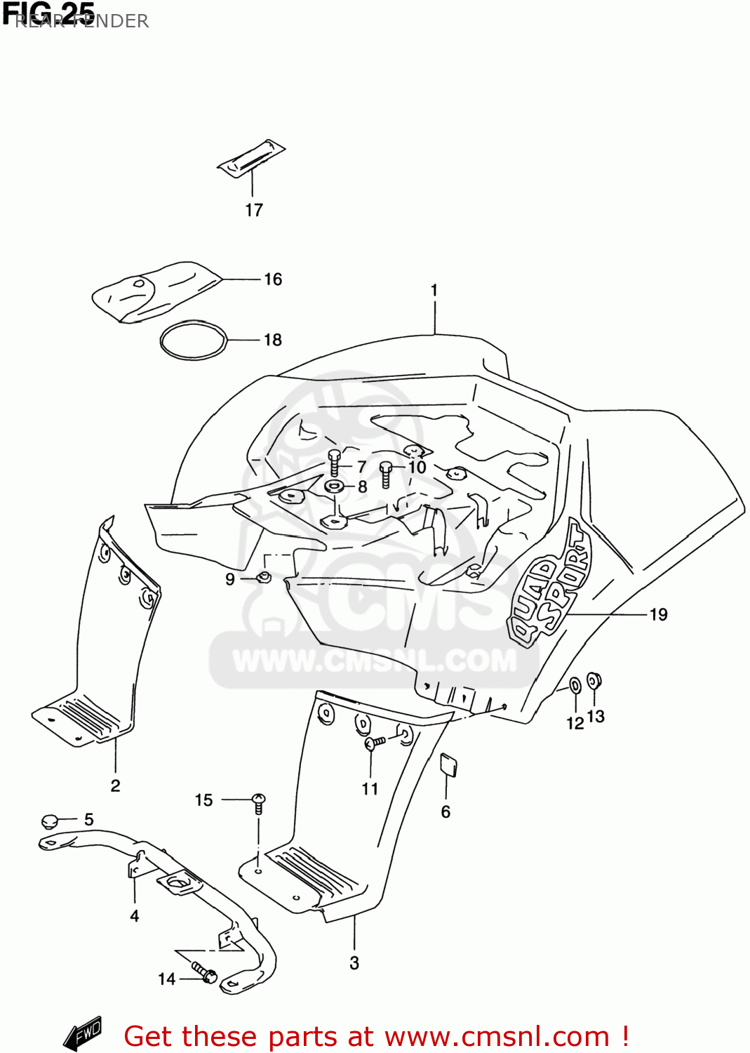 Suzuki LT80 QUAD SPORT 2000 (Y) USA (E03) QUADSPORT QUADSPORT REAR