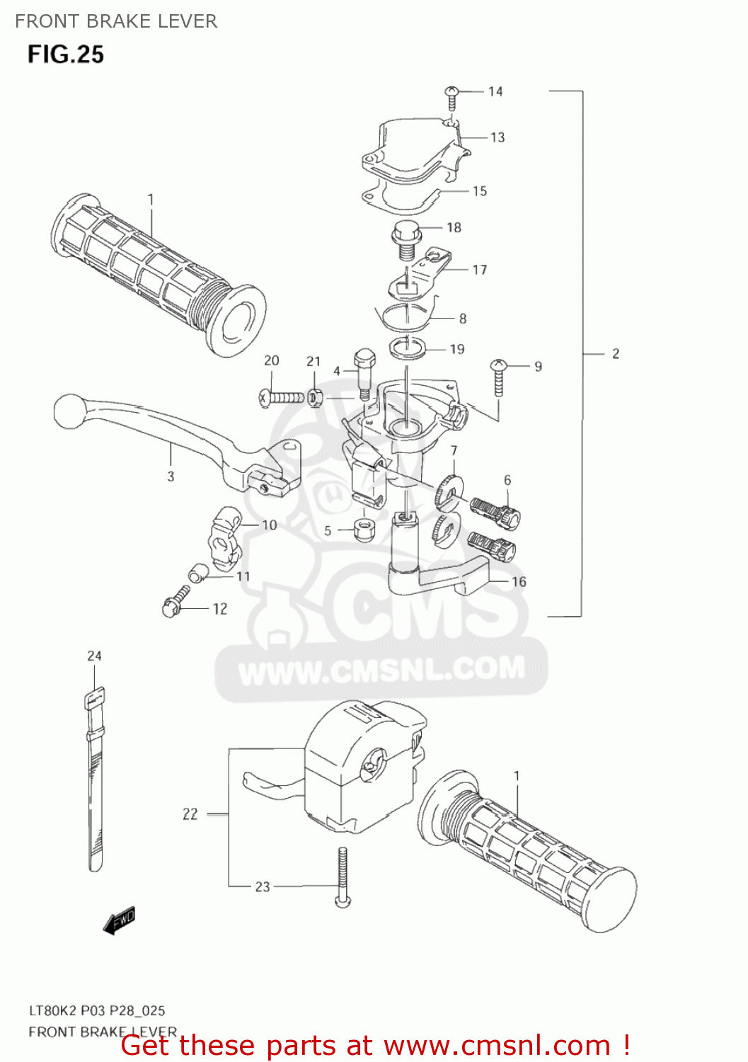 Suzuki LT80 QUAD SPORT 2003 (K3) USA (E03) QUADSPORT QUADSPORT FRONT