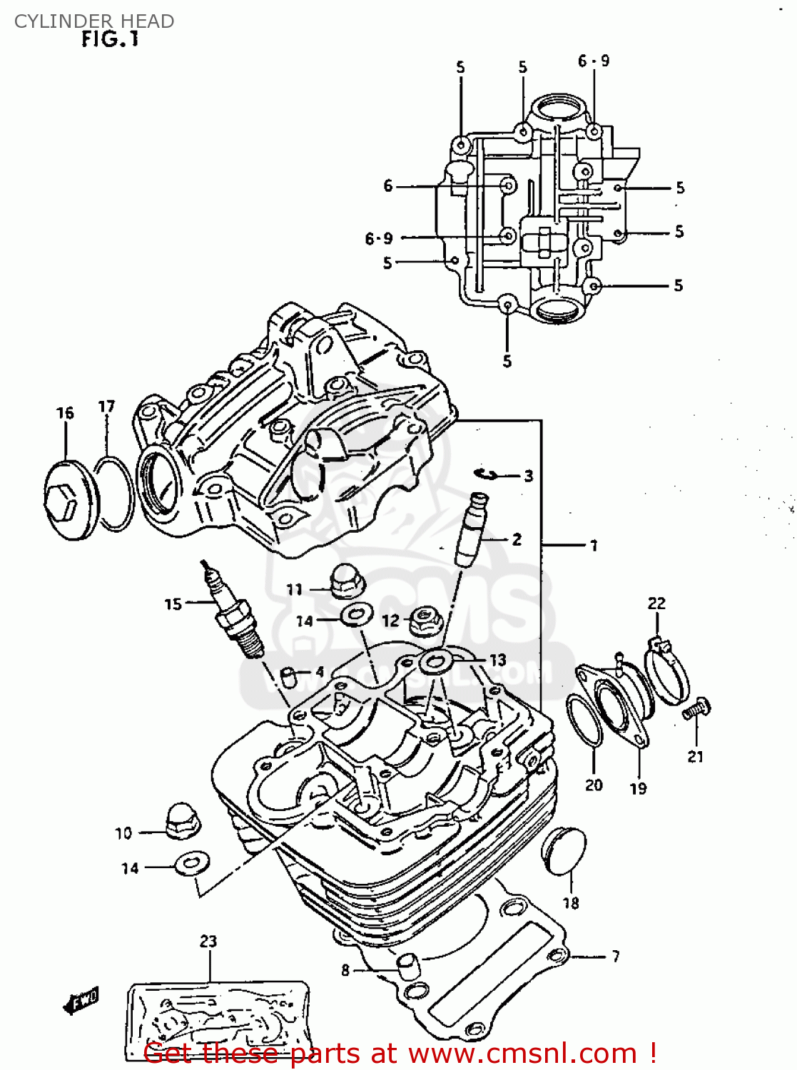 Suzuki LTF230 1986 (G) CYLINDER HEAD - buy original CYLINDER HEAD ...