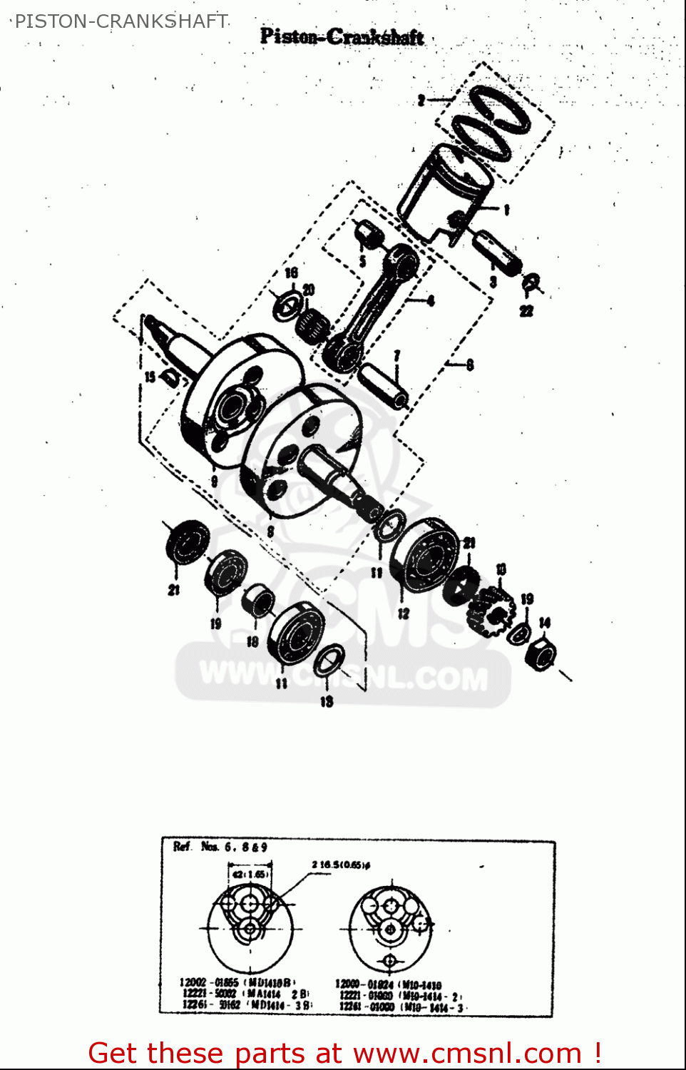 PISTON-CRANKSHAFT M15 M15D M12 1968 USA (E03)