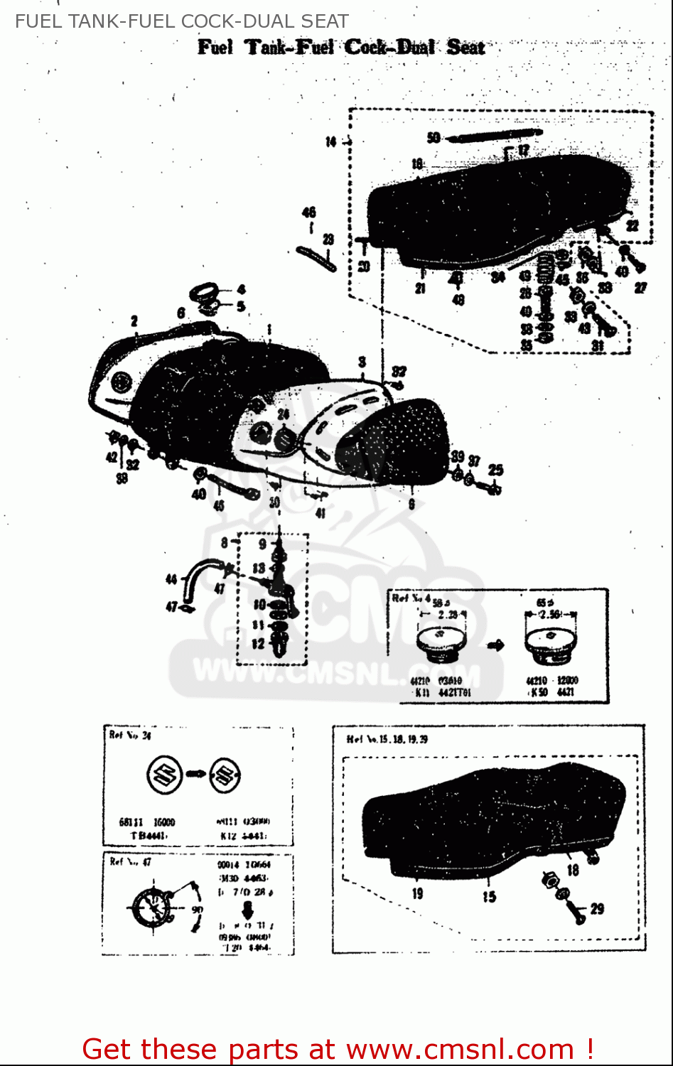 FUEL TANK-FUEL COCK-DUAL SEAT M15 M15D M12 1968 USA (E03)