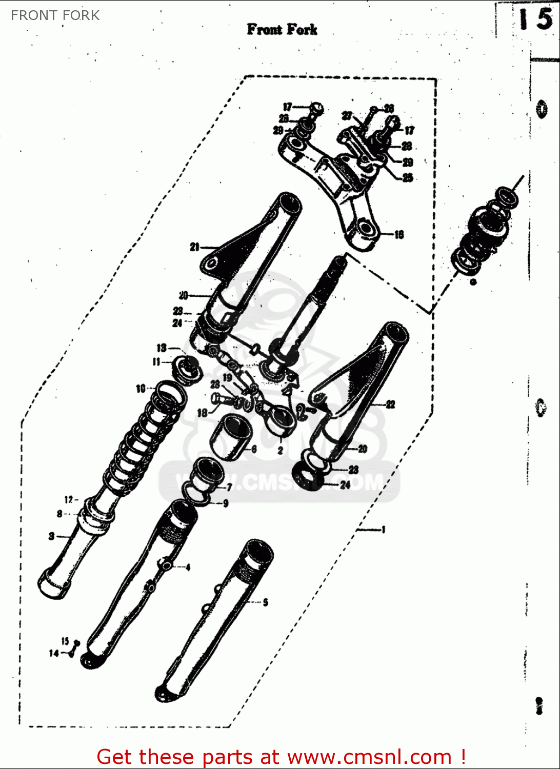 FRONT FORK M15 M15D M12 1968 USA (E03)