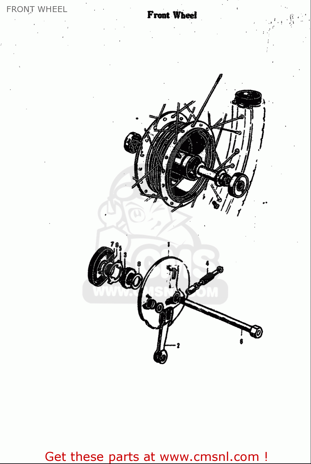 FRONT WHEEL M15 M15D M12 1968 USA (E03)