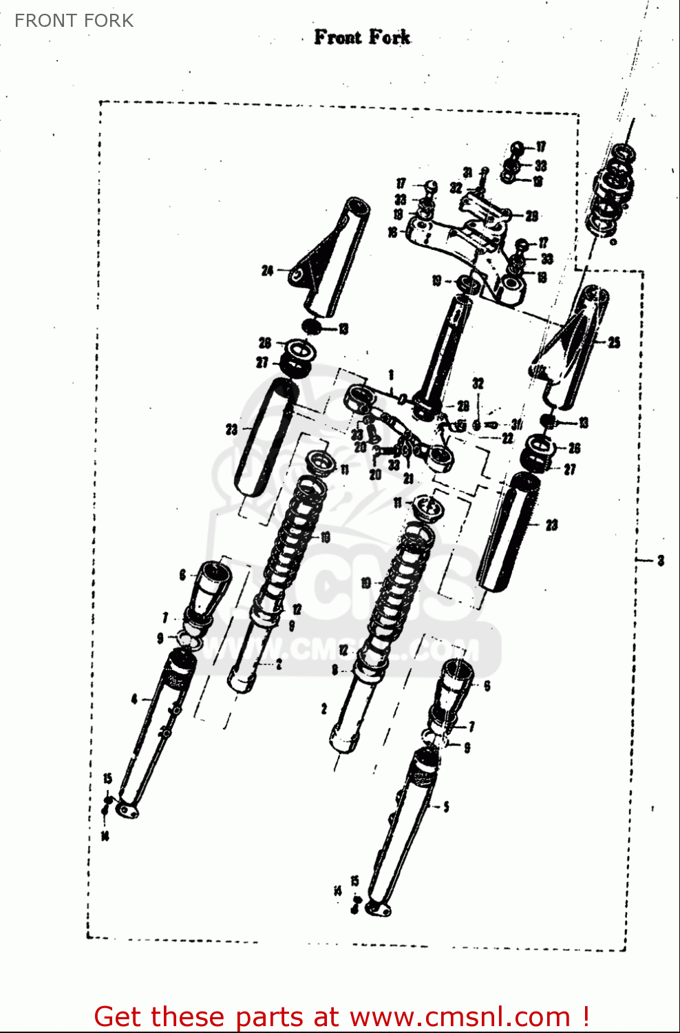 FRONT FORK M15 M15D M12 1968 USA (E03)