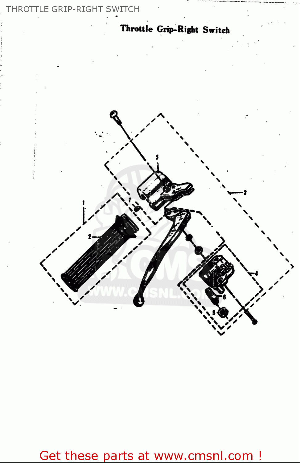 THROTTLE GRIP-RIGHT SWITCH M15 M15D M12 1968 USA (E03)