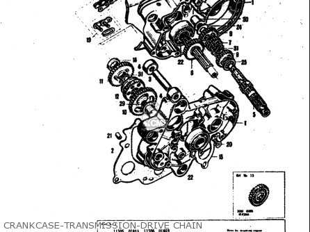 CRANKCASE-TRANSMISSION-DRIVE CHAIN - M15 M15D M12 1968 USA (E03)