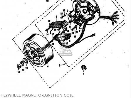 FLYWHEEL MAGNETO-IGNITION COIL - M15 M15D M12 1968 USA (E03)