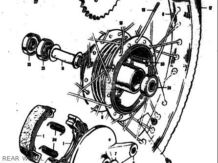 REAR WHEEL - M15 M15D M12 1968 USA (E03)
